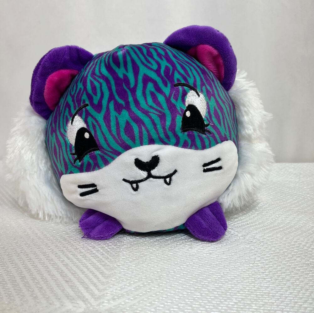 Pikmi Pops Jungle Tiger Purple Teal Plush Stuffed Squishy Moose Toys 2017 7"